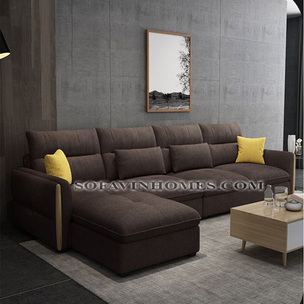 Sofa góc đẹp màu nâu giá rẻ uy tín tại hà nội