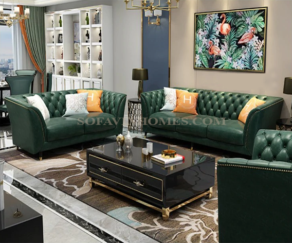 sofa da phòng khách cao cấp giá rẻ