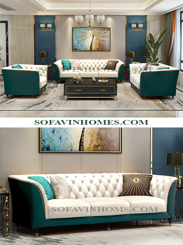 Sofa da phòng khách hiện đại giá rẻ