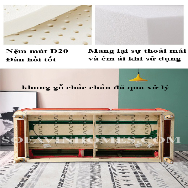 Sofa văng bọc vải chung cư hà nội