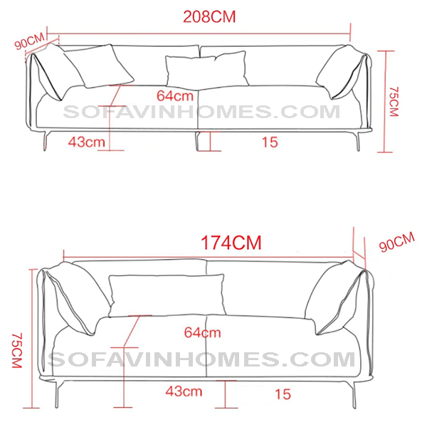Sofa văng bọc vải phòng khách cao cấp giá rẻ uy tín tại Hà Nội