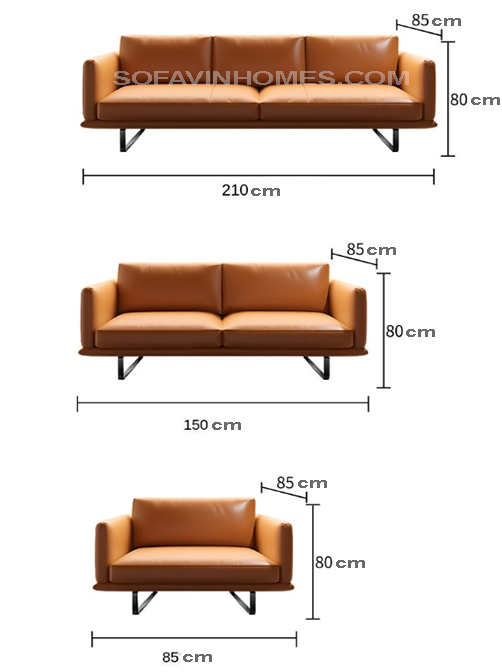 Sofa văng da phòng khách hiện đại giá rẻ uy tín tại Hà Nội