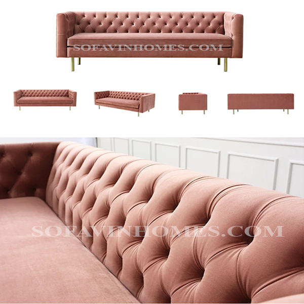 Sofa văng nỉ nhỏ gọn hiện đại