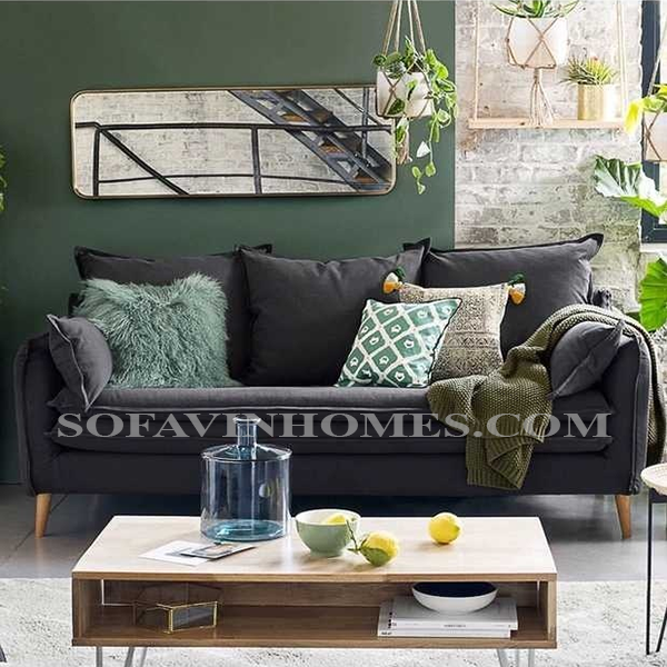 Sofa văng bọc vải phòng khách hiện đại giá rẻ Hà Nội