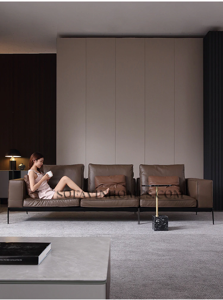 sofa da phòng khách giá rẻ uy tín cao câp hiện đại tại hà nội