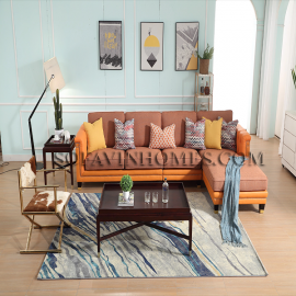 Sofa Góc Phòng Khách Bọc Vải Phong Cách Châu Âu SV-20