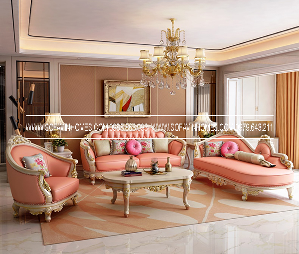 Sofa tân cổ điên phòng khách hiện đại giá rẻ uy tín