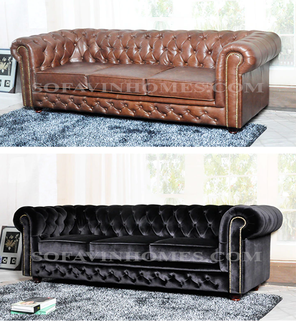 Sofa văng da phòng khách cao cấp giá rẻ Hà Nội