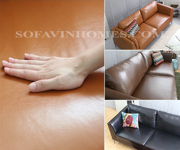 Sofa văng da phòng khách đẹp Hà Nội