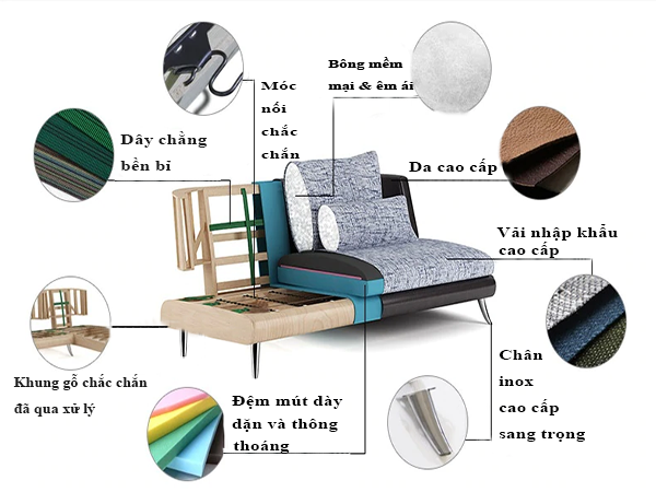 Sofa văng da phòng khách nhỏ giá rẻ