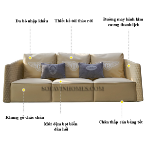 Sofa Phòng Khách Châu Âu Hiện Đại SV-68